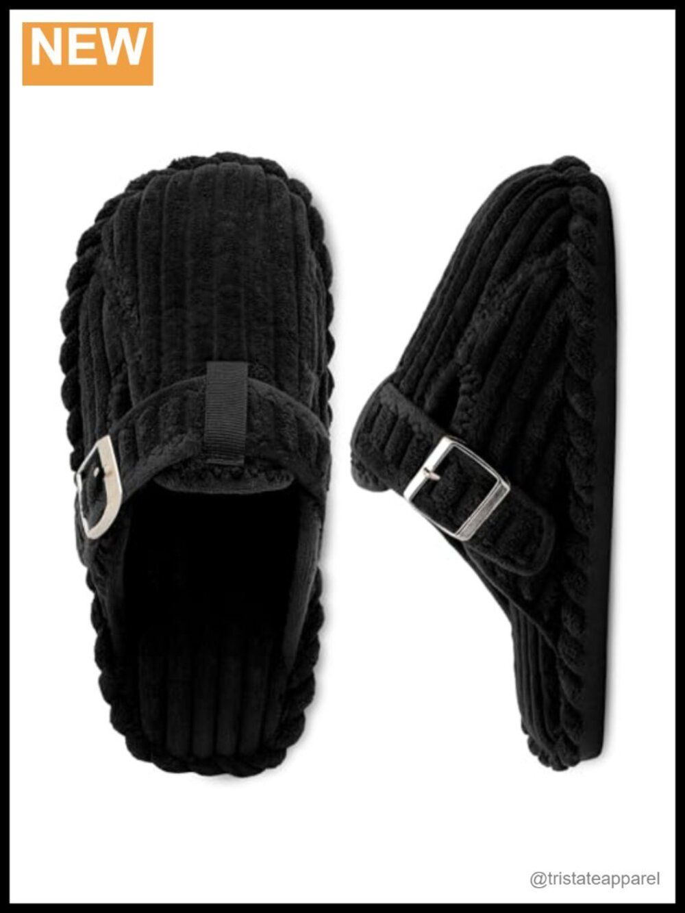 Women's Adjustable Corduroy Slippers Memory Foam Slip On Clogs